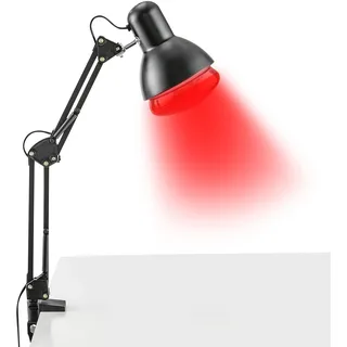 150W Infrarotlampe Wärmelampe, Infrarotbirne Rotlichtlampe Mit Clip Infrarotlampe Rotlichtlampe, Klappbar auf Einem Tisch zu Befestigen, für Physiotherapie Behandlung von Erkältungen und Muskelverspan