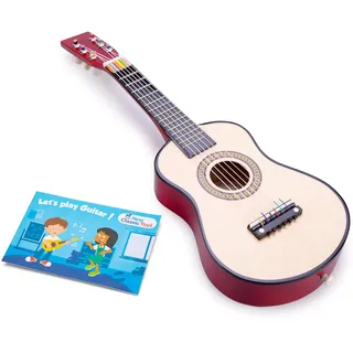 New Classic Toys - 10344 - Musikinstrument - Spielzeug Holzgitarre - Naturel