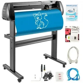 Vevor Schneideplotter 870 mm Folienschneider Vinylschneidemaschine, Plotterschneider, Max. Schneidbreite 780 mm, Schnittdruck 500g, Geschwindigkeit