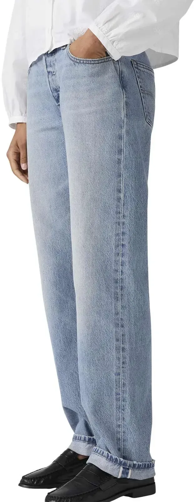 Levis 501 90s Jeans in blauer Vintage-Waschung-W23 / L30
