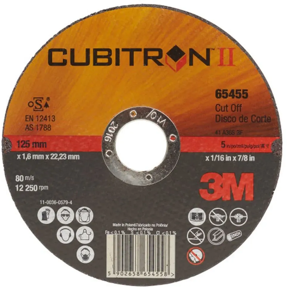 3M Cubitron II Trennscheibe, T41, 125 mm x 1 mm x 22.23 mm, A60