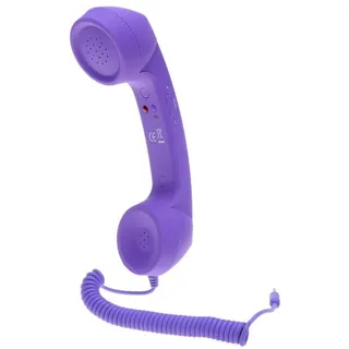 Vintage Retro Telefonhörer Handy Retro Classic 3,5 Mm Telefonhörer Mini Mic Telefonanrufempfänger Smartphone (Lila)