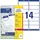 Avery Zweckform Adressetiketten L7163-40 Weiß 99 1 38 1 mm 40 Blatt