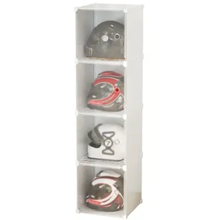 Schaukasten Für Helme Motorradhelme Aufbewahrungsschrank, Acryl Box Platz Fall Geschützt Kabinett Schutz Lagerung Abdeckung SammlungenFür Kleidung, Taschen, Bücher ( Farbe : Weiß , Größe : 36.5x36.5x1