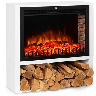 Klarstein Elektrokamin Mauna Loa, elektrischer Kamin mit Heizfunktion elektrischer Kaminofen mit Heizung weiß