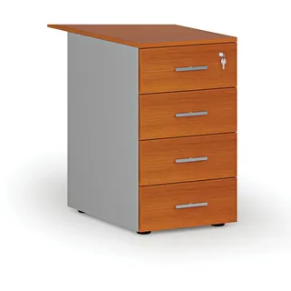Schreibtischcontainer PRIMO GRAY, 4 Schubladen, grau/Kirschbaum