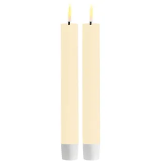 Deluxe Homeart Stabkerze LED 15 cm, creme 2 Stück