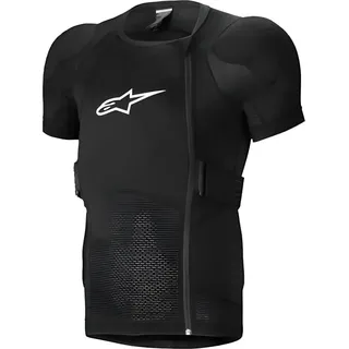 Alpinestars A-Impact Plasma Kurzarm Protektorenjacke, schwarz/weiß, XL - Schwarz