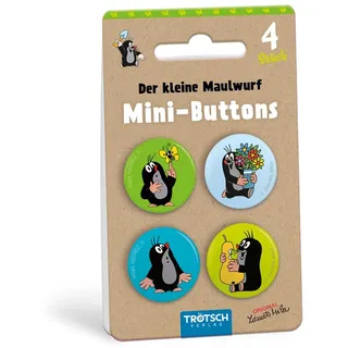 Trötsch Verlag TRÖTSCH - Der kleine Maulwurf Mini-Buttons 4er Set Maulwurf Ab 3 Jahren