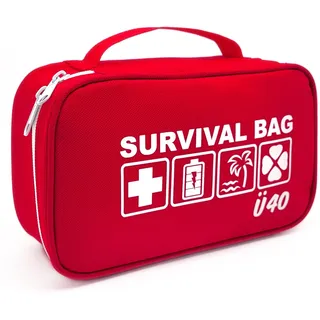 HAPPY DIKDIK Survival Bag 40 Geburtstag Frauen & Männer - Originelles Geschenk zum 40. Geburtstag Mann/Frau - Kreative Deko für Geschenke ab 40 - ohne Inhalt