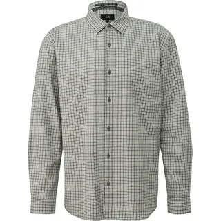 QS Karohemd Langarmhemd grün/weiß XXL