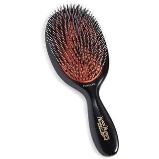 Mason Pearson BN1 Large Popular Boar Bristle Nylon Tufts Hair Brush, Cleaner Box