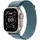 GPS + Cellular 49 mm Titangehäuse Natur Alpine Loop Hellblau L