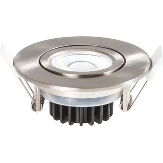 LEDxOn EDOS 1er Einbaustrahler schwenkbar IP65 9W 730lm 3000K nickel