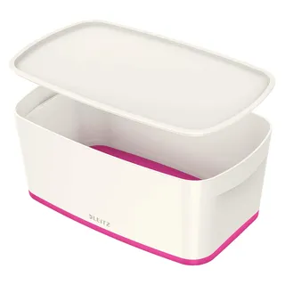 Aufbewahrungsbox 5,0 l perlweiß/pink 31,8 x 19,1 x 12,8 cm
