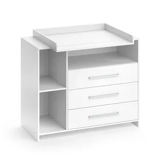 Vicco Wickelkommode Oskar, 113 x 100 cm mit 3 großen Schubladen,