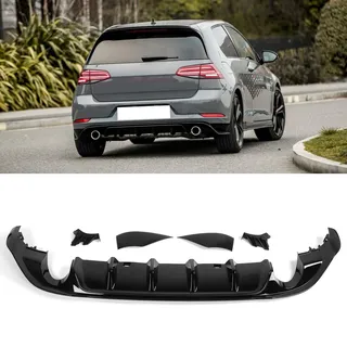 ALaaaaL Auto Heckschürze Diffusor Lippe für MK7.5 Facelift 2017 2018 2019 2020 TCR,Heckstoßstange Lip Diffusor Splitter Spoiler Kratzschutz für die Hintere Lippe
