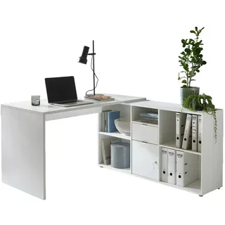 moebel-dich-auf Eckschreibtisch Lagos Weiß