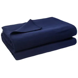 Soft-Fleece Decke 160 x 200 cm dark marina