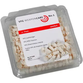 VFG Vereinigte Filzfabriken AG Unisex – Erwachsene VFG Comfort Laufreiniger-Rifle Cleaners Kal.44, Stückzahl 250 St, woll-Weiss, .44