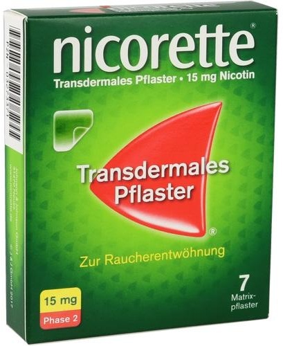 NICORETTE Pflaster mit 15 mg Nikotin – mit Nikotinpflaster Rauchen aufhören – für Phase 1 oder 2 der Raucherentwöhnung – 7 St.