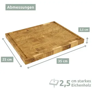 holz4home holz4home® Premium Schneidebrett Stirnholz Eiche M