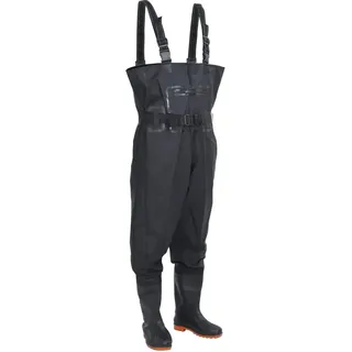 vidaXL Wathose mit Stiefeln und Gürtel Schwarz Größe 38