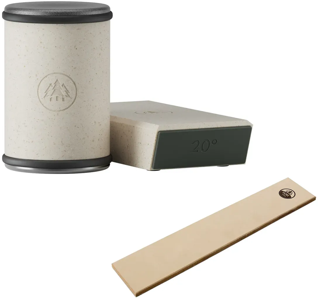 HORL® 3 Cruise Rollschleifer Set mit Abziehleder aus pflanzlich gegerbtem Rindsl...