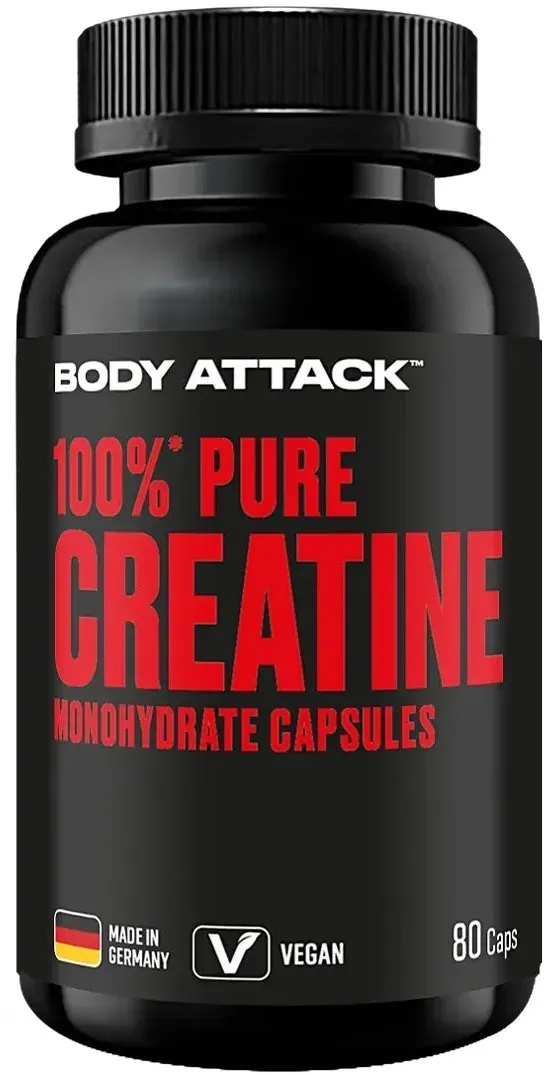 Body Attack - 100% Pure Creatine Caps - 80 Kapseln