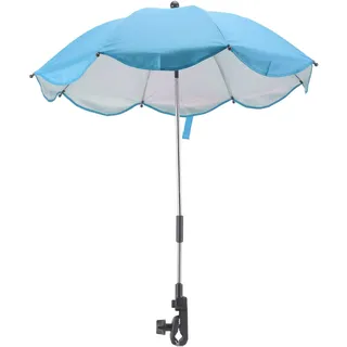 14in Baby Kinderwagen Sonnenschirm, Universal-Baby-Kinderwagenschirm mit Klemme -Schutz Einstellbar Kinderwagen Sonnenschirm Sonnenschirm für Kinderwagen, Stubenwagen, Rollstuhl (Azure