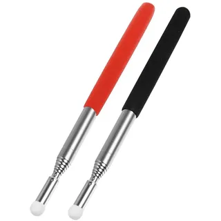 TPZORJX 2 Stück Zeigestab Ausziehbar,Edelstahl Ausziehbar Lehrzeiger Hand Zeiger, Teleskop Lehrer Zeiger,Ausziehbar Teleskopstab,für Lehrer Whiteboard Tafel Zeiger für Präsentationen,Formate,Seminare