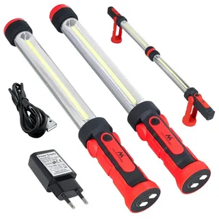 Maclean Brackets Maclean COB LED XXL 2x Werkstattlampe | Arbeitslampe mit Magnet und Haken | Dual Modi für vielseitige Nutzung | Max. 1200 Lumen (2x 600 Lumen) | Ideal für Werkstatt und Garage