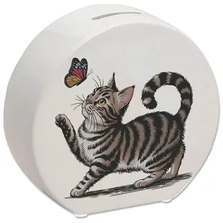 speecheese Spardose Katze mit Schmetterling Spardose für Tierliebhaber
