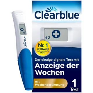 Clearblue Schwangerschaftstest Frühtest digital, Pregnancy Test, 1x Frühschwangerschaftstest/Schwangerschaftsfrühtest mit Wochenbestimmung, Schwangerschaft bestimmen, 25 mIU/ml