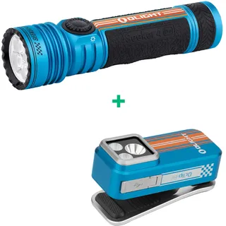 Olight Seeker 4 Pro LED Taschenlampe und Oclip Pro multifunktionales Clip-Licht Bundle