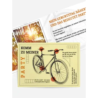 Einladungen zum Geburtstag  selbst gestalten mit Spruch und Fotos im Onlinedesigner bei Meine-Kartenmanufaktur.de