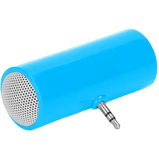 3,5-mm-Klinken-Minilautsprecher, Tragbarer -Stereo-Plug-In-Lautsprecher, Kompatibel mit 3,5-mm-Audiosteckern für Geräte, Smartphones, Tablets, Laptops, MP3, MP4 Usw.(Blau)