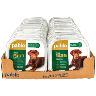 Pablo Hundenahrung Feine Pastete Wild & Huhn 300 g, 20er Pack