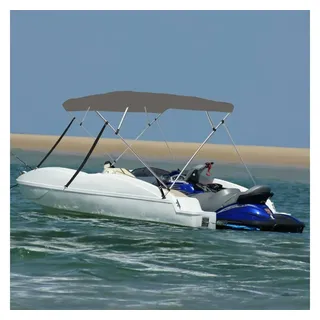 vidaXL 4-Bow Bimini-Top Grau 243x244x137 cm