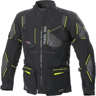 BÜSE Travel Pro Textiljacke wasserdicht / Schwarz/Neon-Gelb - 62
