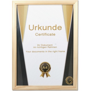 Rahmen Urkunde Holz A4 21x30 cm (natur)