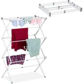 Relaxdays Wäscheständer 105 cm Silber