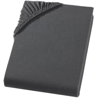 Carpe Sonno Spannbettlaken Jersey 140 x 200 - 160 x 200 cm grau 2 St.