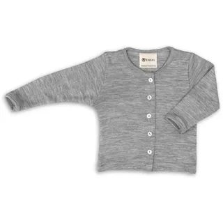 Engel Natur, Baby Strickjacke Cardigan, 70% Wolle 30% Seide (Hellgrau Melange, 50/56)