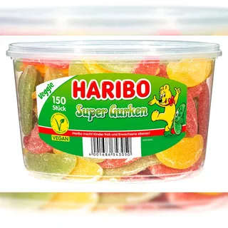 HARIBO Super Gurken Fruchtgummi 1350,0 g, 150 St.