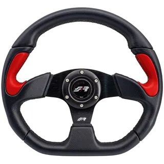 Simoni Racing X2330PUN/PR X2 Red Universal Steering Wheel, Schwarz und Rot