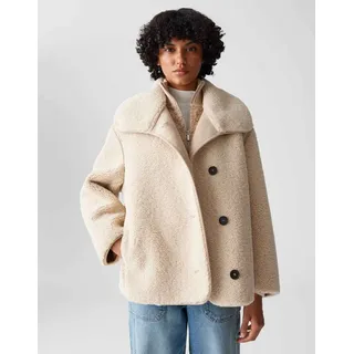 Opus Jacke aus Teddyfell mit Knopfleiste Modell HAFINE Beige, 38