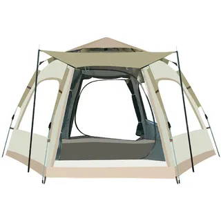 Sofortiges Pop-Up-Zelt, tragbar, wasserdicht, automatisches Zelt, Familienzelt, Kabine, sofortiges Pop-Up-Zelt für Camping, Wandern, Bergsteigen