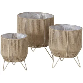 Boltze Pflanzkorb Elvy 3er, 15-21 cm, Ø 12-18 cm