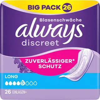 Always Inkontinenzeinlagen discreet Long, 26 St.